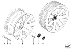л/с диск BMW со звездообр. спицами 123