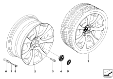 л/с диск BMW со звездообр. спицами 124