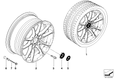 Л/с диск BMW с радиальными спицами 50