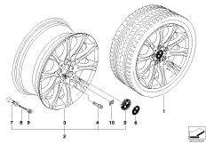 Л/c диск BMW со сдв.сп., M-ст.диз.135