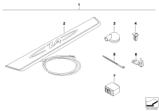 К-т доосн.дек.накладкой на порог с подс.