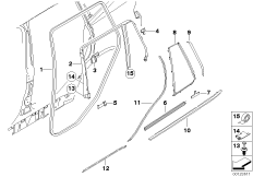 Накладки и уплотнения двери Зд