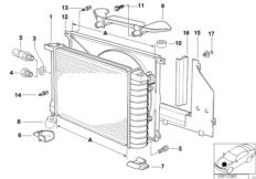 Радиатор водян.охлажд./кожух вентилятора