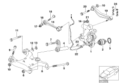 Балка заднего моста/подвеска колеса