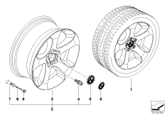 Л/c диск BMW со звездообр.спиц.диз.132