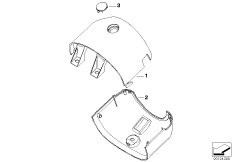 Инд.облицовочный кожух рулевой колонки