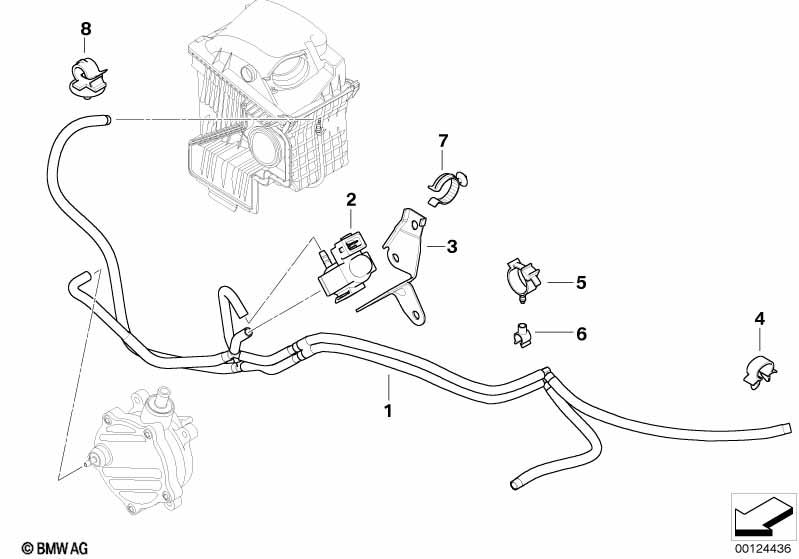 Вакуумный трубопр.заслонки добавочн.возд