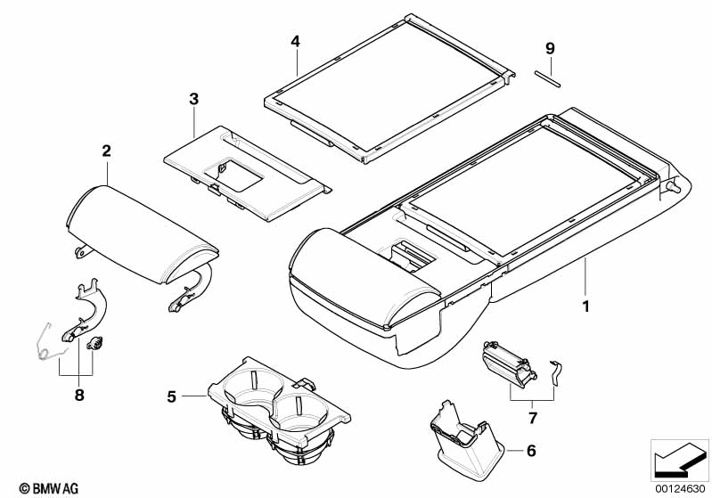 Средний подлокотник сиденья Зд