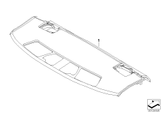 Инд.полка за задним сиденьем Alcantara