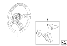 Обод спортивного рул.колеса кожа/дер.