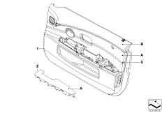 Обшивка двери Indi, полн.кож.отделка Пд