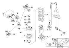 Амортизационная стойка Зд EDC/ЭБУ/датчик