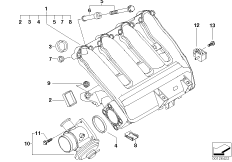Сист.впуска с рецирк.ОГ без упр.засл.