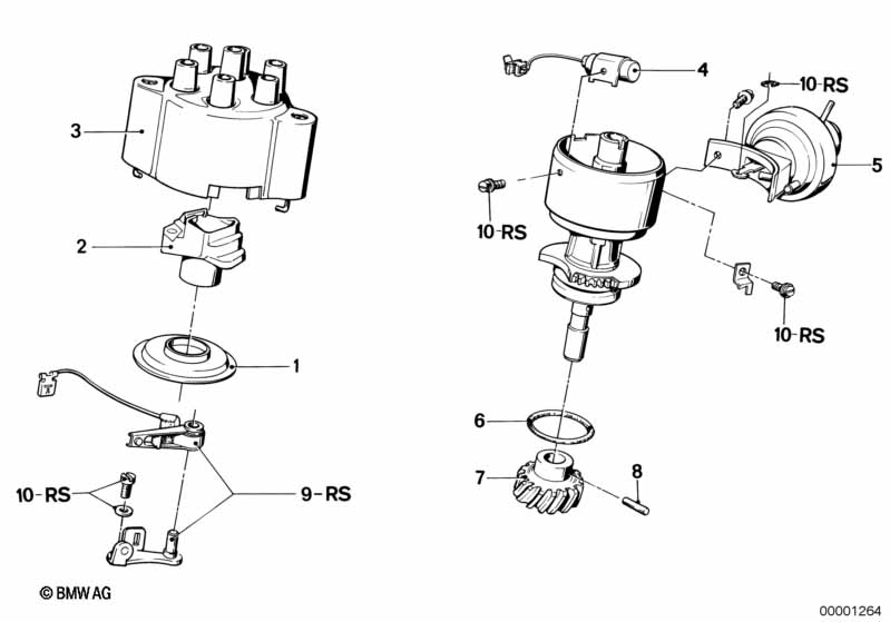 Детали распределителя зажигания
