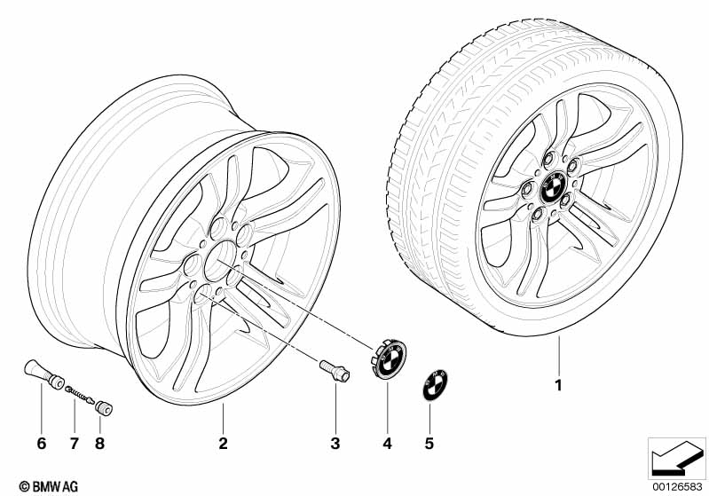 Л/c диск BMW со сдвоенными спиц.диз.112