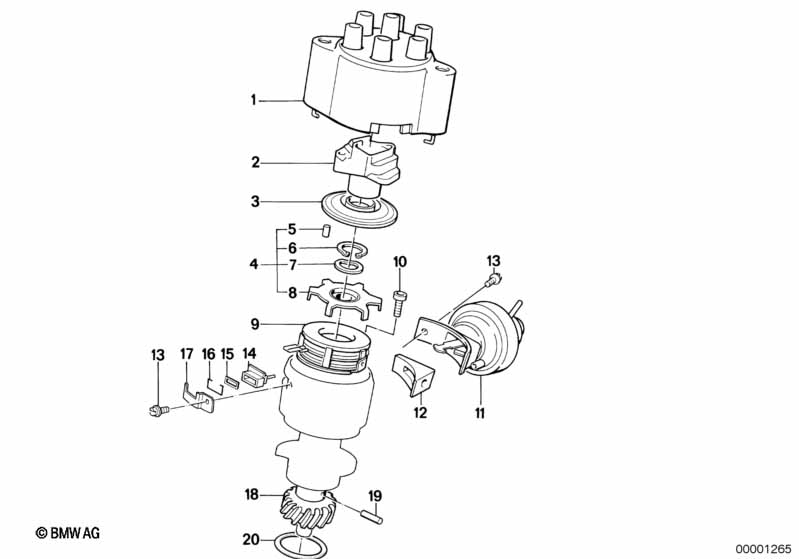 Детали распределителя зажигания