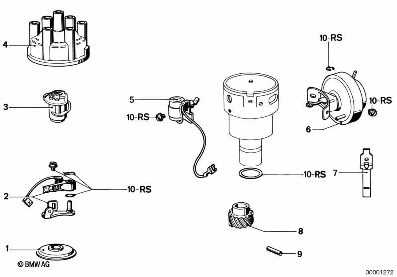 Детали распределителя зажигания