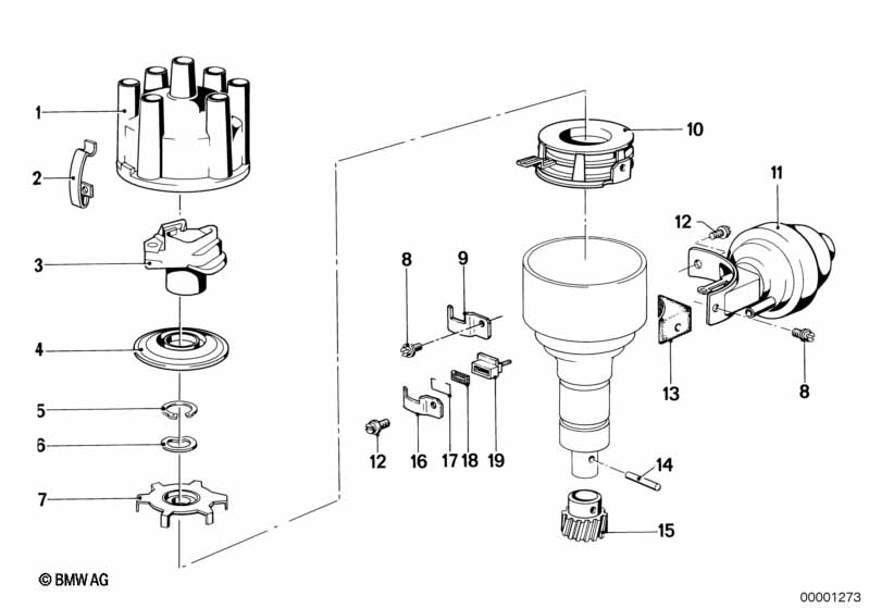 Детали распределителя зажигания