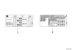 Шильдик "Reifendruck"