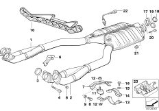 Катализатор/передний доп.глушитель
