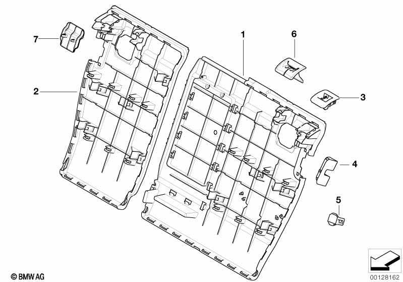 Накладки спинки заднего сиденья