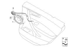 Детали стереосистемы на Зд двери