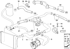 Водяной шланг системы охлаждения