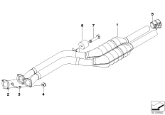 Передний дополнительный глушитель