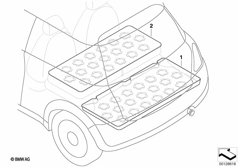 Luggage compartment pan