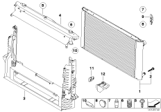 Элементы крепл.радиатора водян.охлажд.