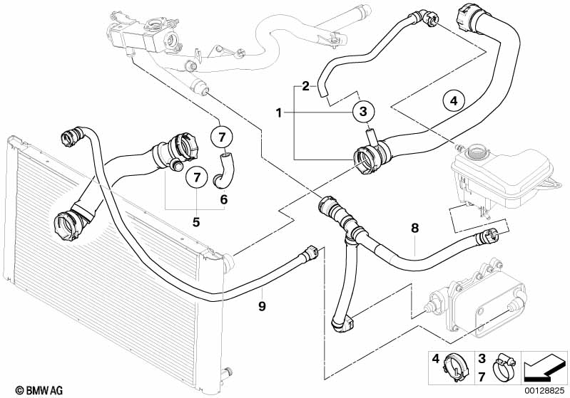 Водяной шланг системы охлаждения