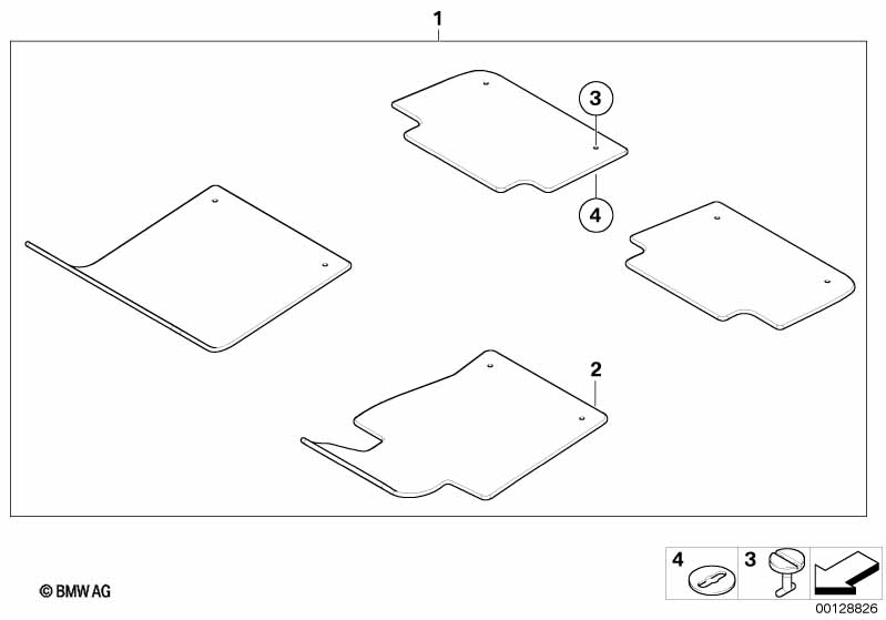 Ножные коврики Velours
