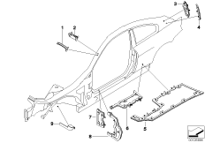 Детали из шумопогл.матер.в полост.боков.