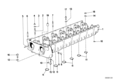 Головка блока ц./промеж.часть картера