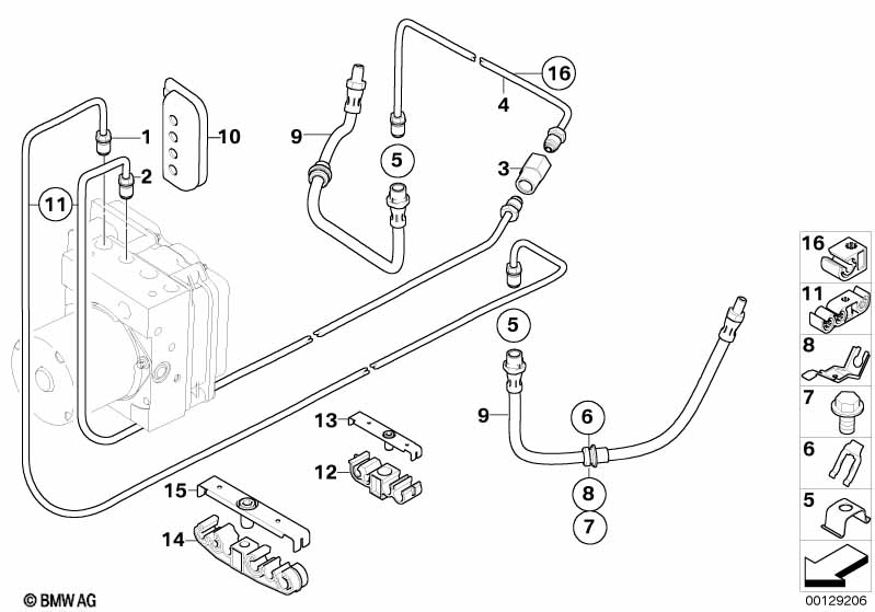 Трубопровод тормозного привода Зд