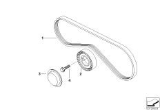 Ременный привод компрессора кондиц.