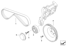 Ременный привод компрессора кондиц.