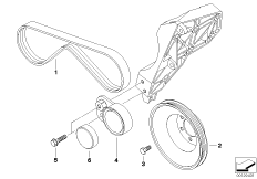 Ременный привод компрессора кондиц.
