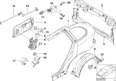 Крыло/облицовка задней части