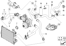 Водяной шланг системы охлаждения