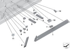 нижние части задних сидений