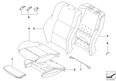 Набивка и обивка передн.сиденья
