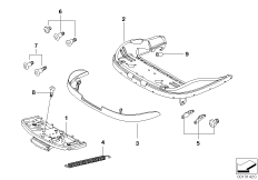 Каркас подушки переднего сиденья