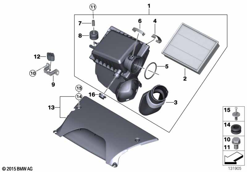 Глушитель шума всасыв./сменн.эл.фильтра