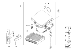 Глушитель шума всасыв./сменн.эл.фильтра