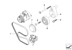Ременный привод кондиц.и усил.рул.прив.
