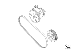 Ременный привод насоса гидроус.рул.упр.