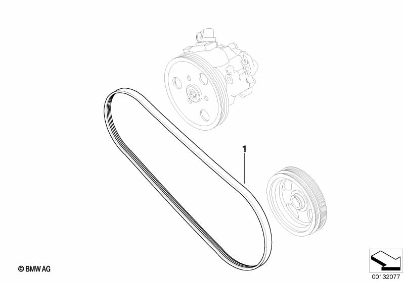 Ременный привод насоса гидроус.рул.упр.
