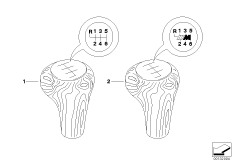 Индивид.головки рычага ПП дерево 6-ступ.