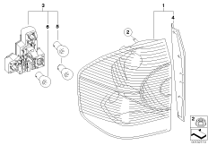 Блок задних фонарей на крыле